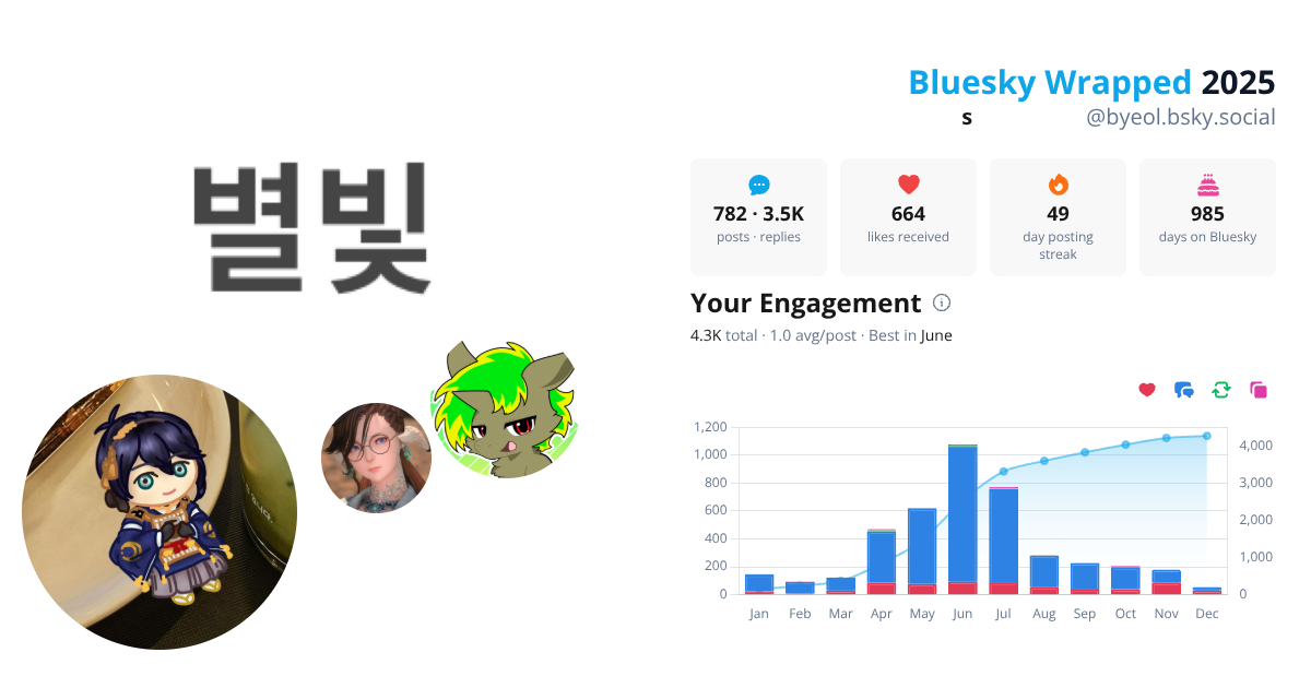 Your Bluesky Wrapped 2025 preview