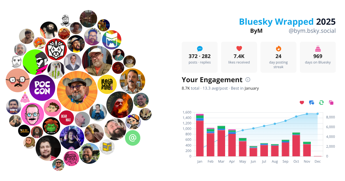 Your Bluesky Wrapped 2025 preview