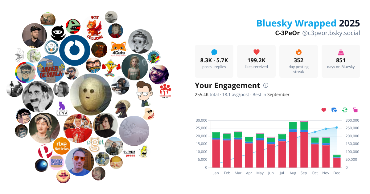 Your Bluesky Wrapped 2025 preview
