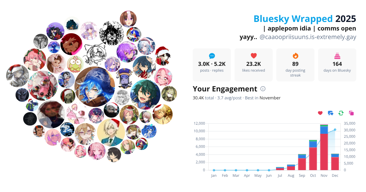 Your Bluesky Wrapped 2025 preview