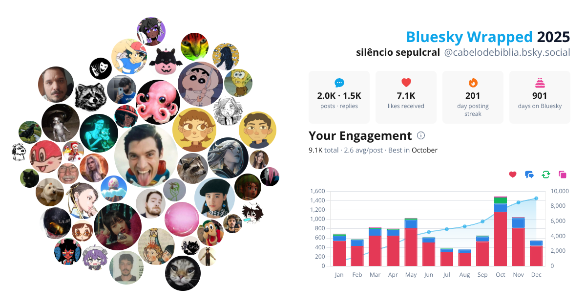 Your Bluesky Wrapped 2025 preview