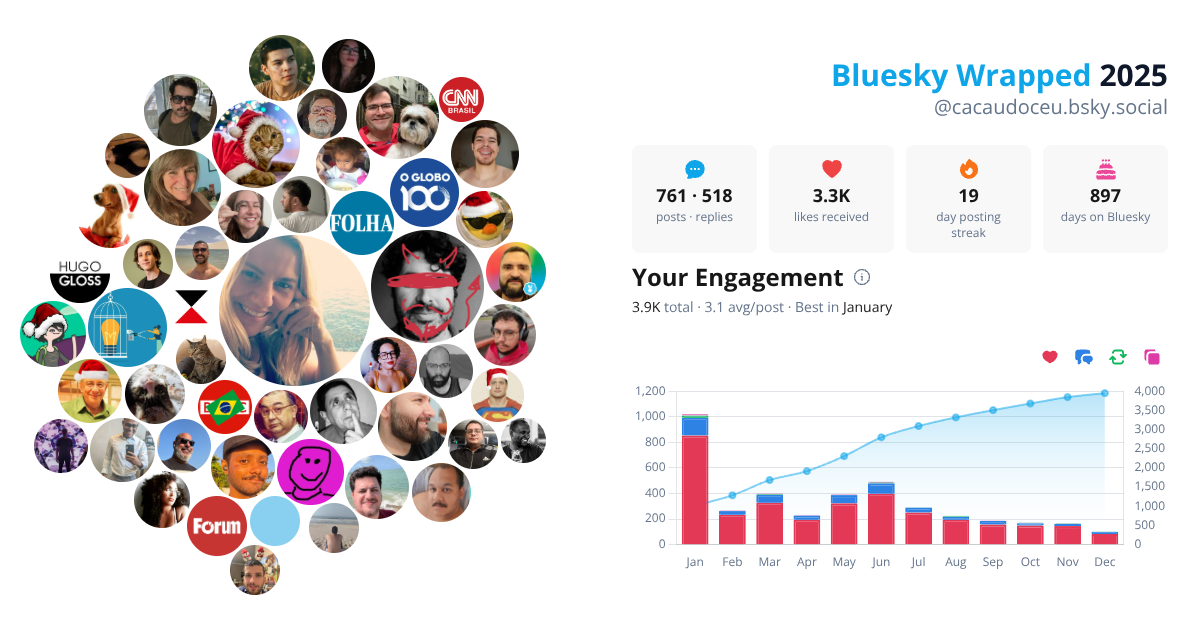 Your Bluesky Wrapped 2025 preview