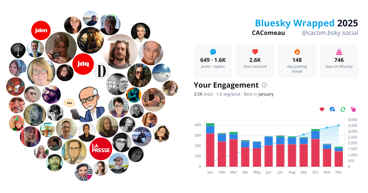 Your Bluesky Wrapped 2025 preview