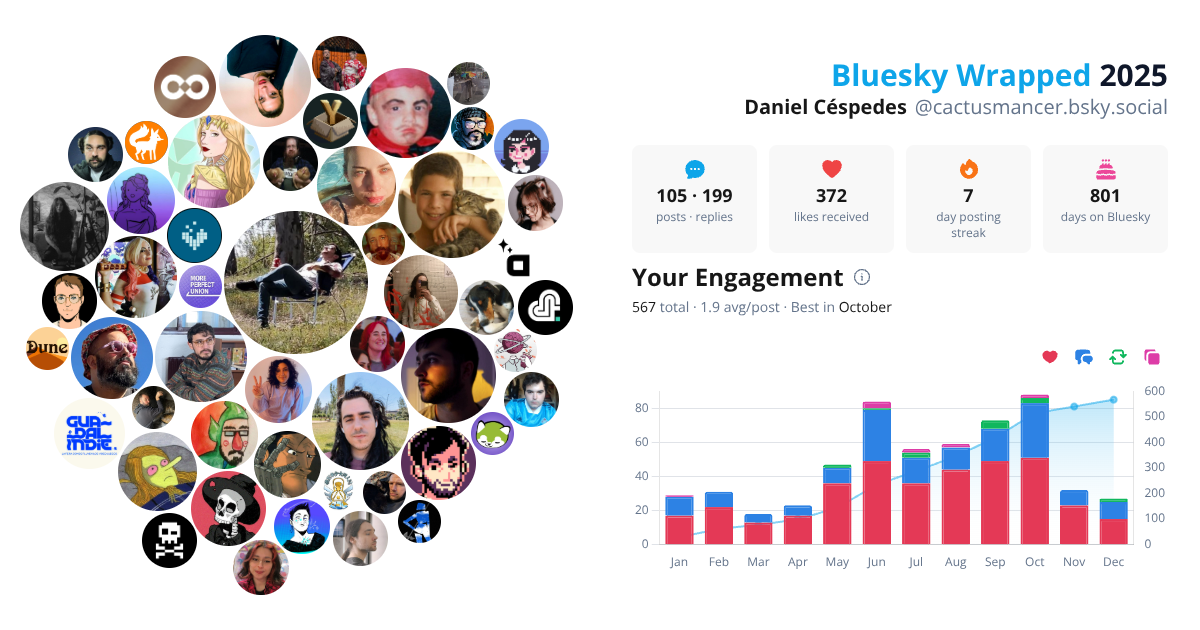 Your Bluesky Wrapped 2025 preview