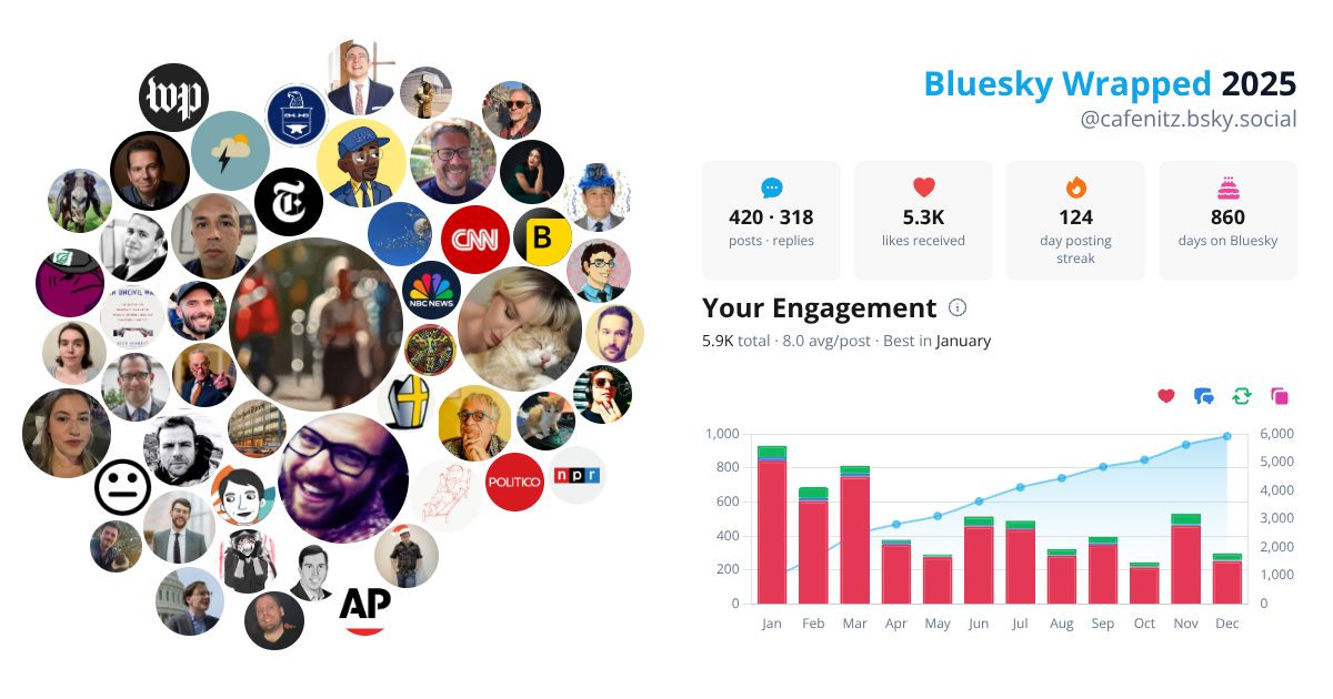Your Bluesky Wrapped 2025 preview