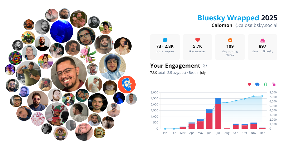 Your Bluesky Wrapped 2025 preview