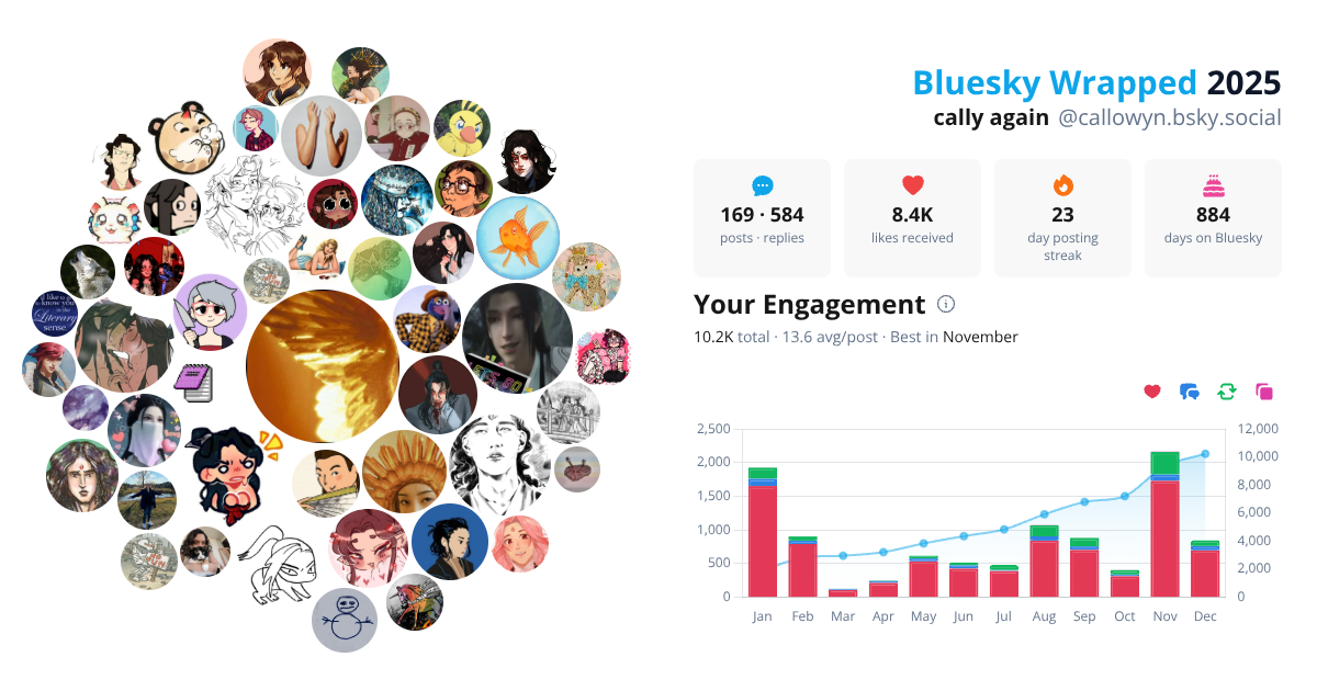 Your Bluesky Wrapped 2025 preview