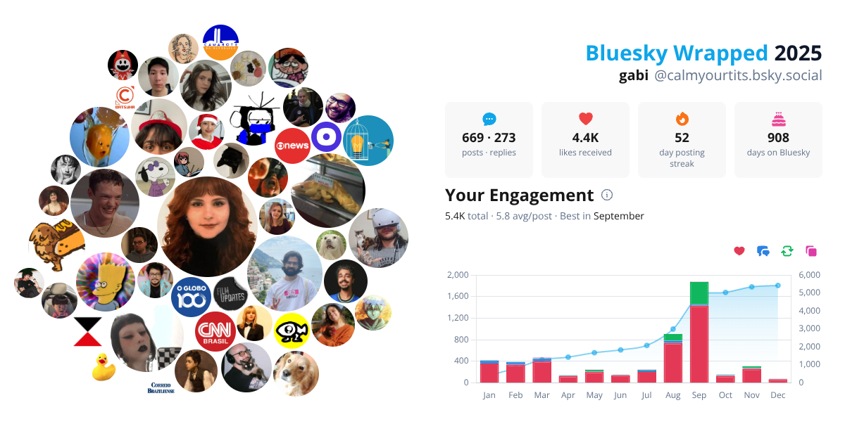 Your Bluesky Wrapped 2025 preview