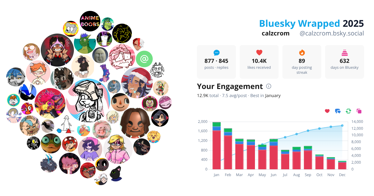 Your Bluesky Wrapped 2025 preview