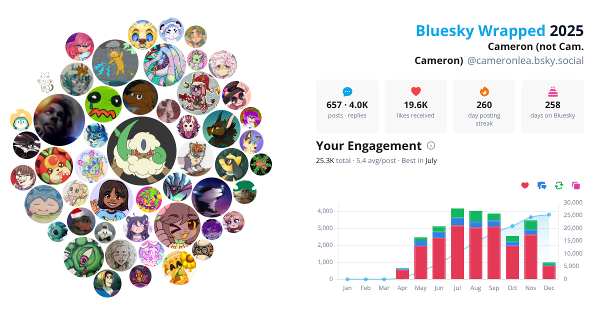 Your Bluesky Wrapped 2025 preview