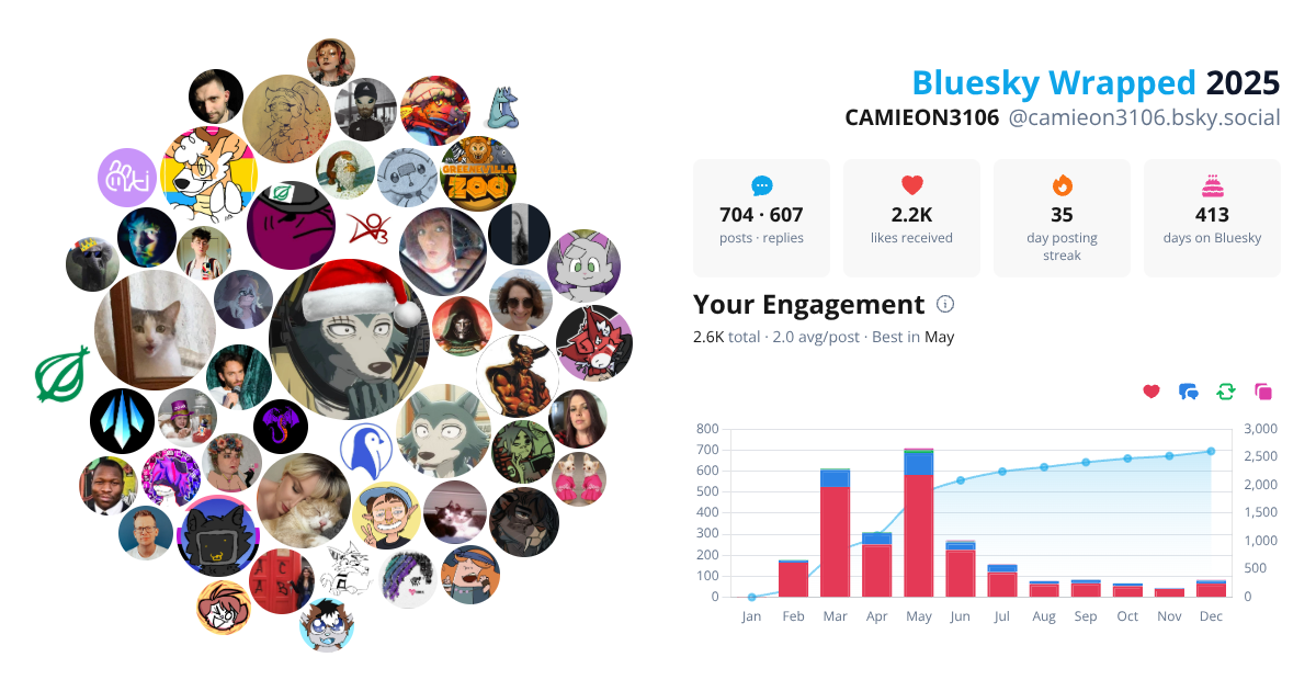 Your Bluesky Wrapped 2025 preview