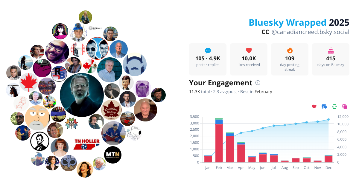 Your Bluesky Wrapped 2025 preview