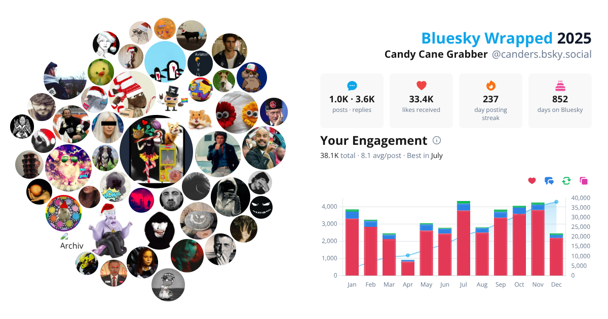 Your Bluesky Wrapped 2025 preview