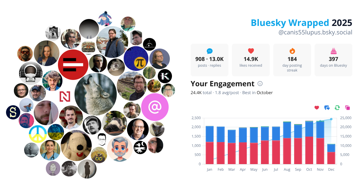 Your Bluesky Wrapped 2025 preview