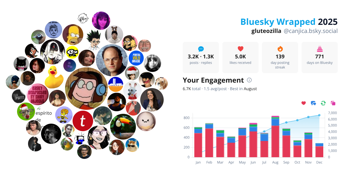 Your Bluesky Wrapped 2025 preview