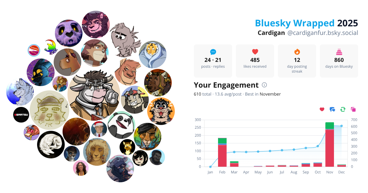 Your Bluesky Wrapped 2025 preview