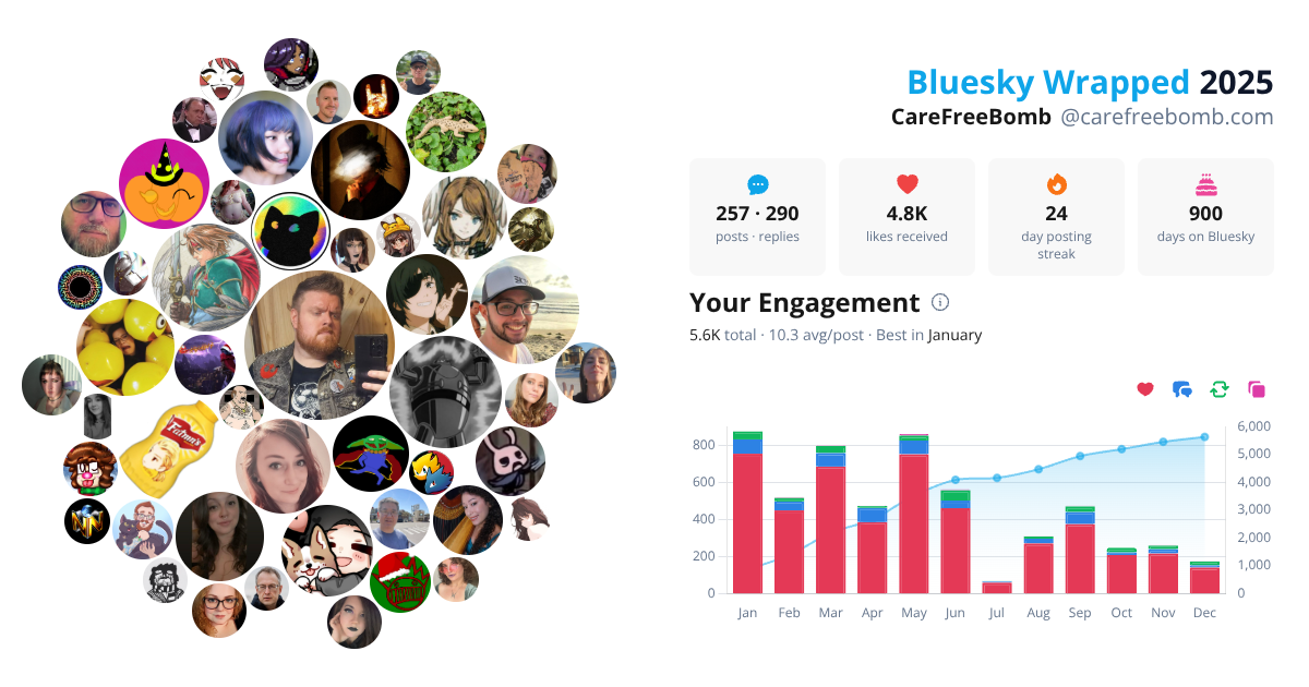 Your Bluesky Wrapped 2025 preview