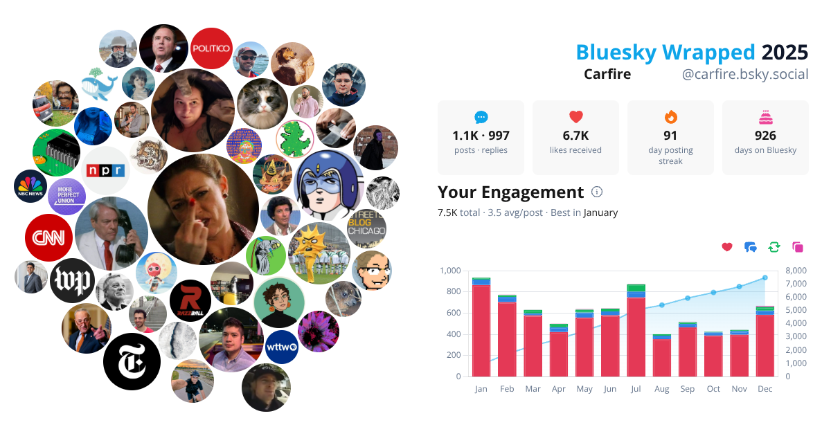 Your Bluesky Wrapped 2025 preview