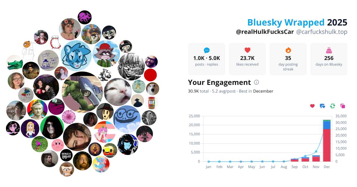 Your Bluesky Wrapped 2025 preview