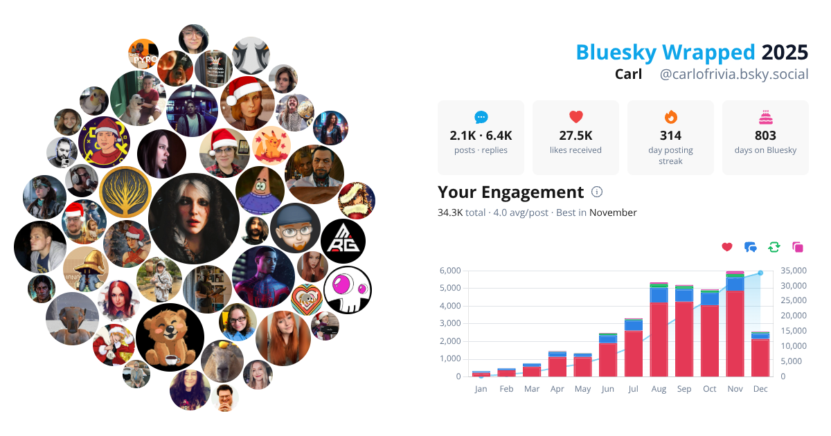 Your Bluesky Wrapped 2025 preview