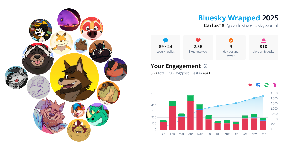Your Bluesky Wrapped 2025 preview