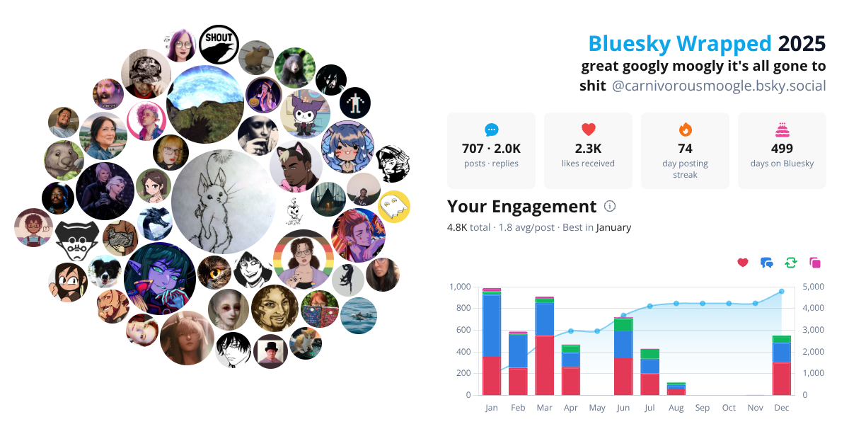 Your Bluesky Wrapped 2025 preview