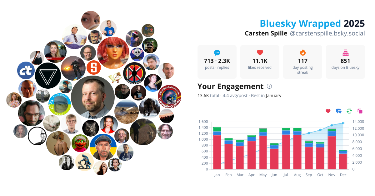 Your Bluesky Wrapped 2025 preview