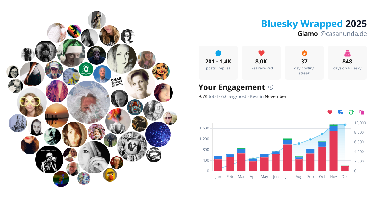 Your Bluesky Wrapped 2025 preview