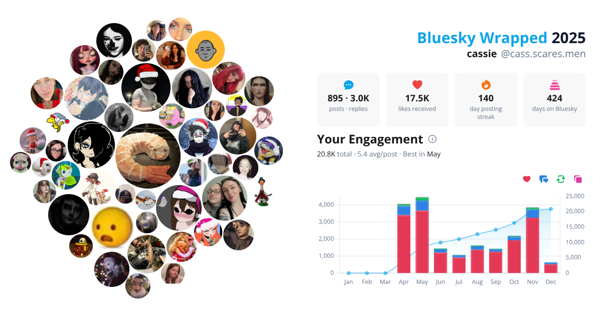 Your Bluesky Wrapped 2025 preview