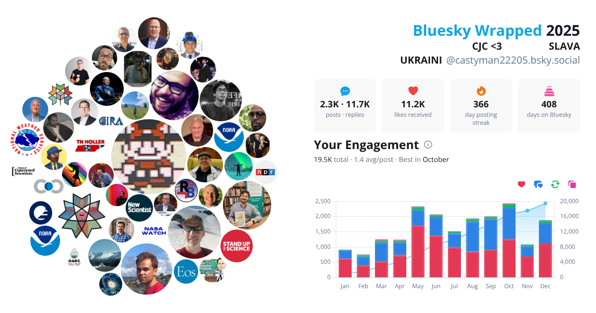 Your Bluesky Wrapped 2025 preview