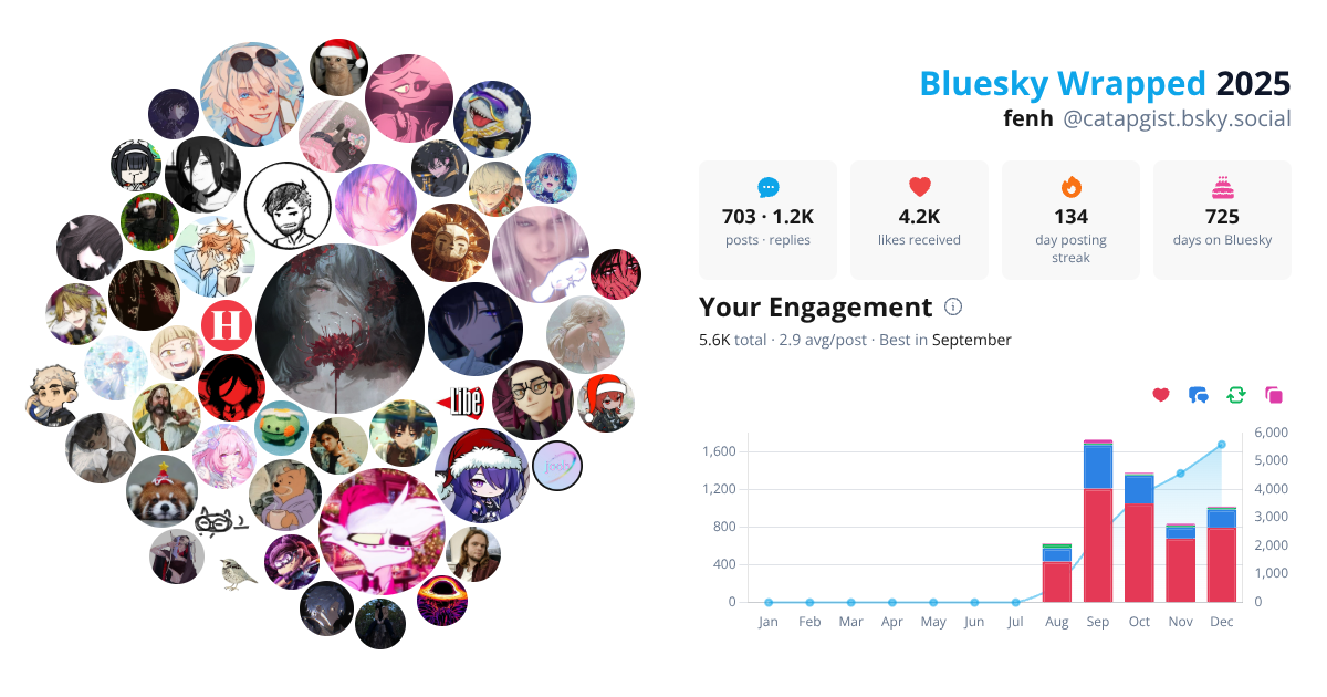 Your Bluesky Wrapped 2025 preview