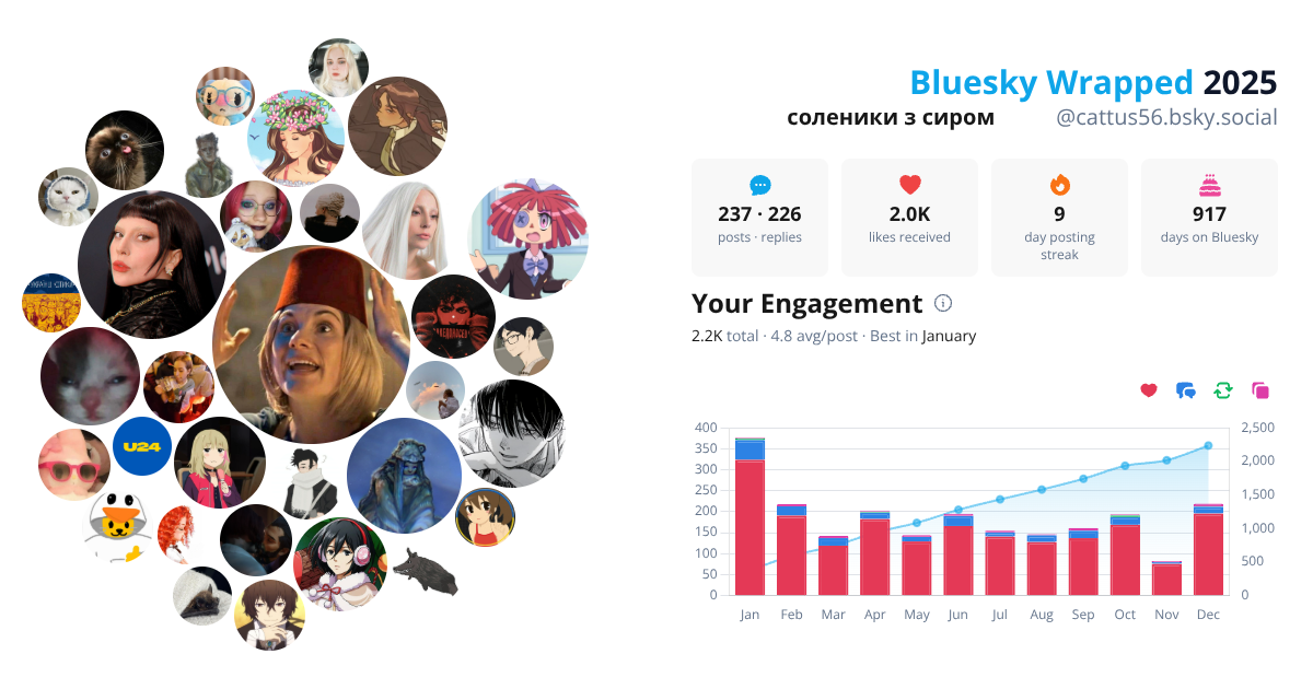 Your Bluesky Wrapped 2025 preview