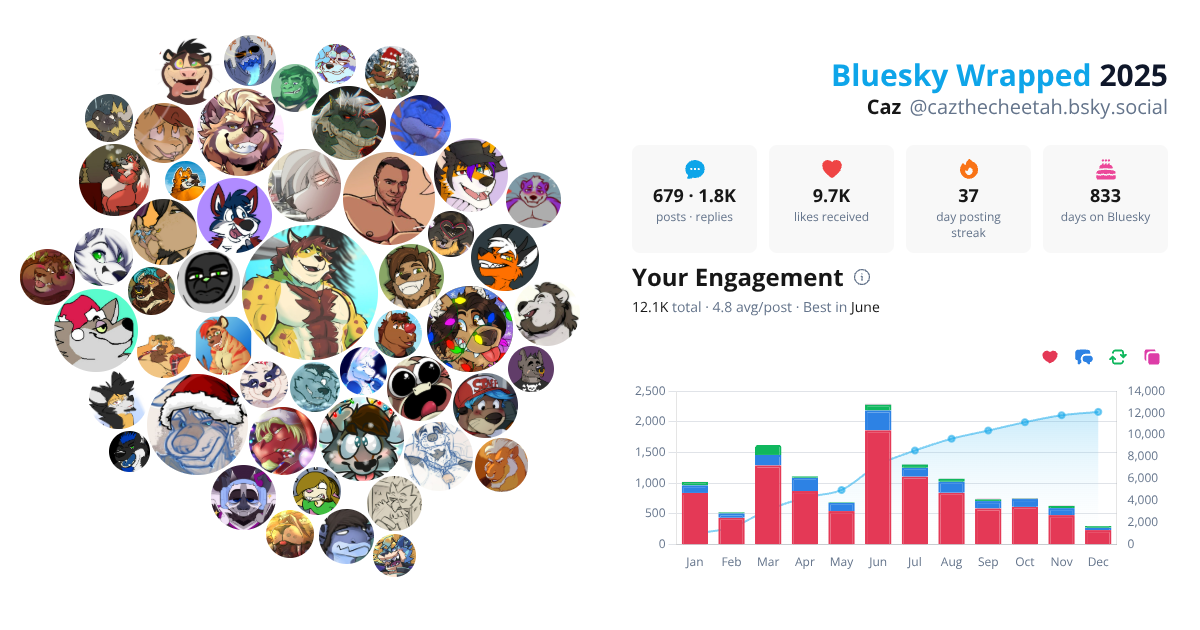 Your Bluesky Wrapped 2025 preview