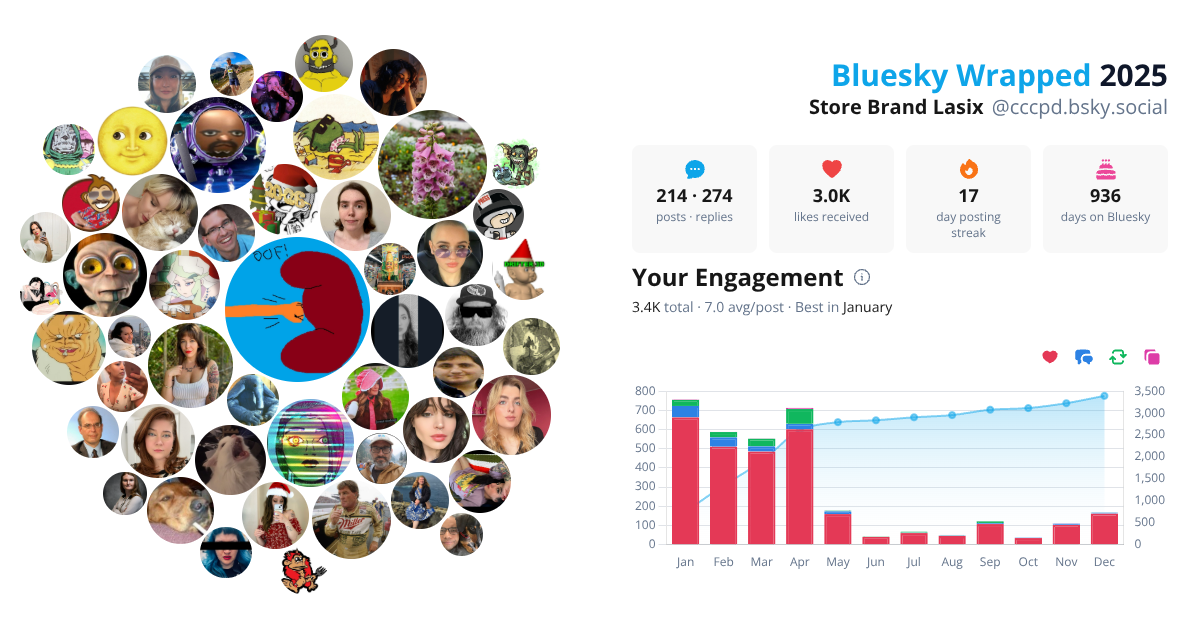 Your Bluesky Wrapped 2025 preview