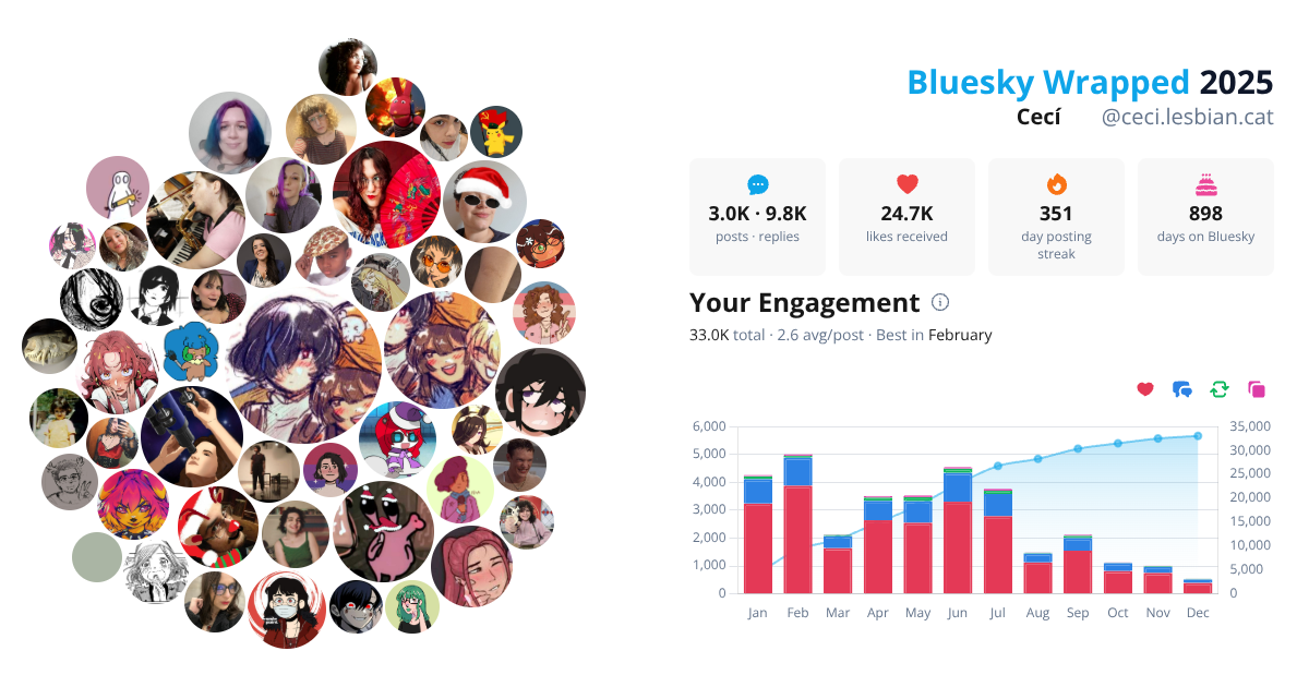 Your Bluesky Wrapped 2025 preview