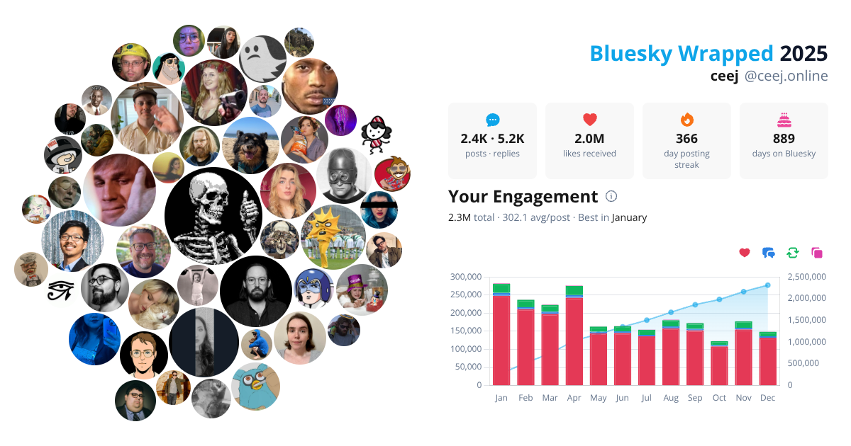 Your Bluesky Wrapped 2025 preview