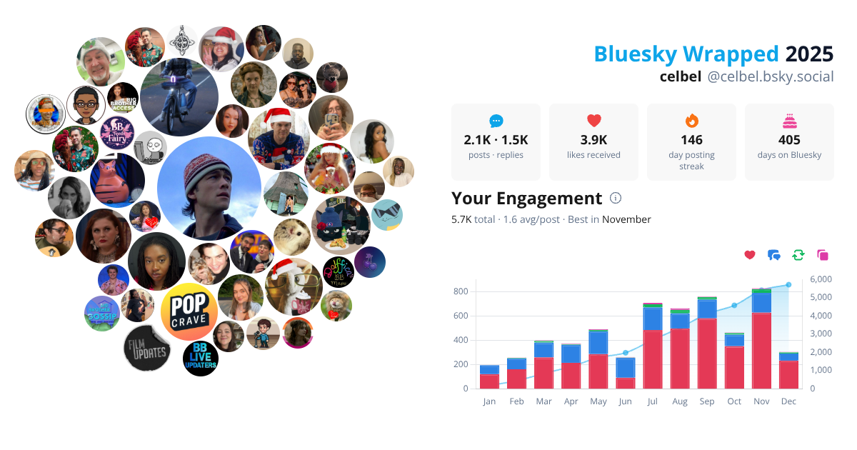 Your Bluesky Wrapped 2025 preview