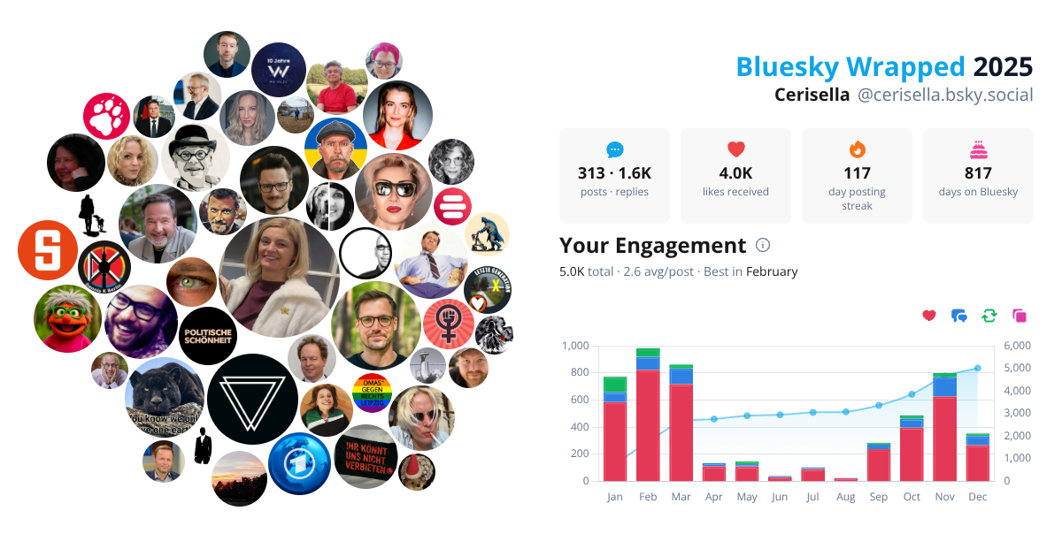Your Bluesky Wrapped 2025 preview