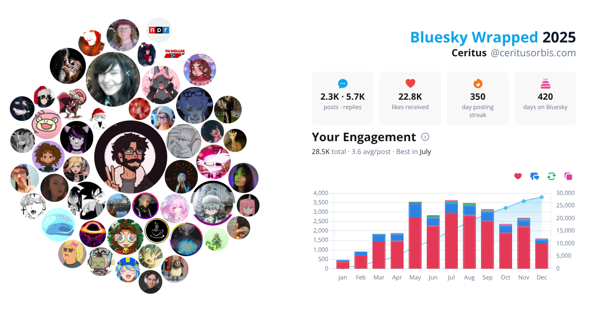 Your Bluesky Wrapped 2025 preview