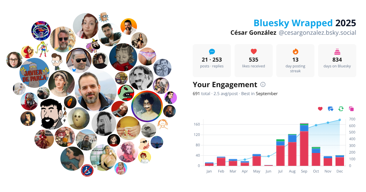 Your Bluesky Wrapped 2025 preview
