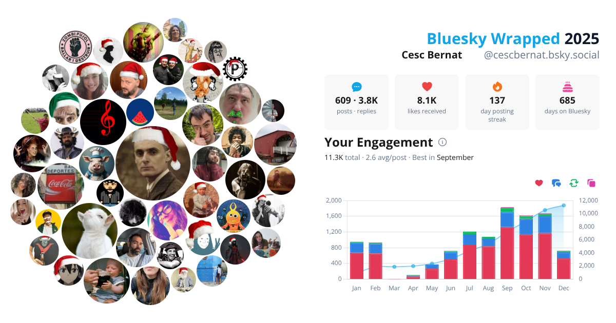 Your Bluesky Wrapped 2025 preview