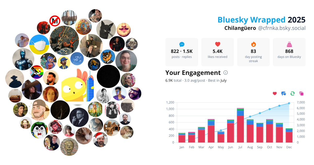 Your Bluesky Wrapped 2025 preview