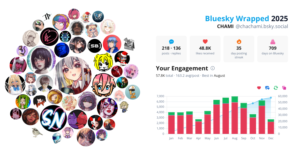 Your Bluesky Wrapped 2025 preview