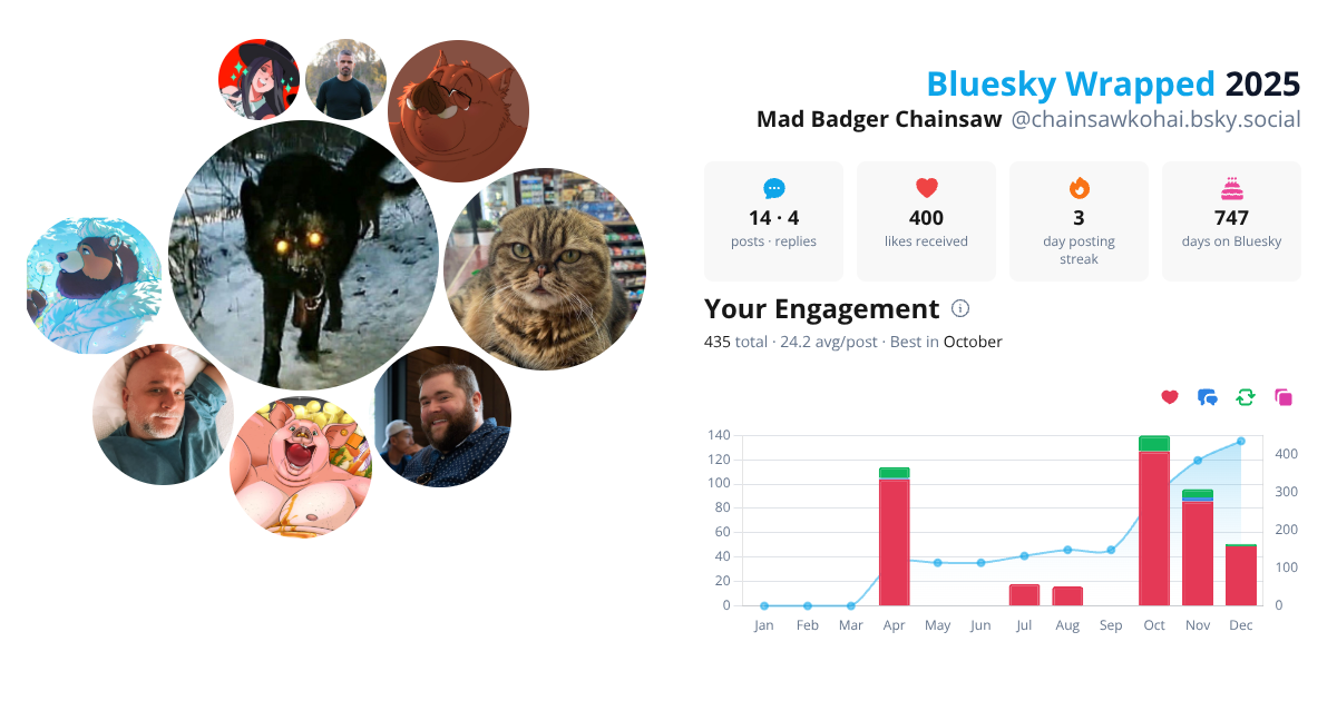 Your Bluesky Wrapped 2025 preview