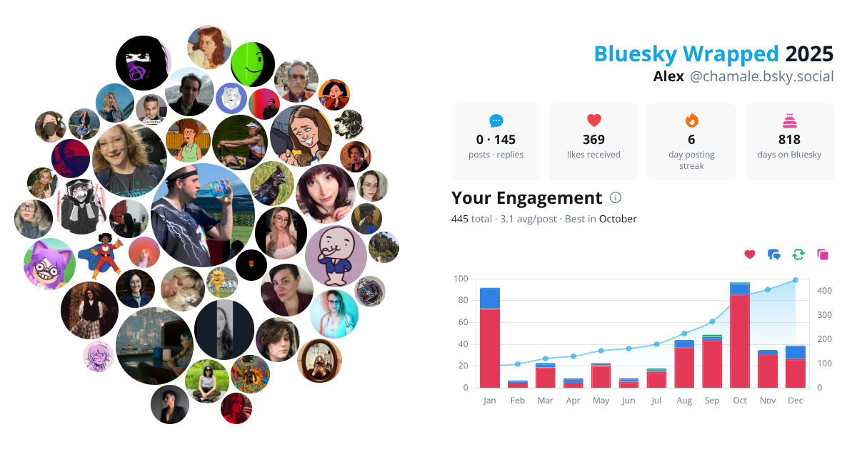 Your Bluesky Wrapped 2025 preview
