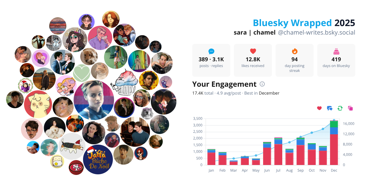 Your Bluesky Wrapped 2025 preview