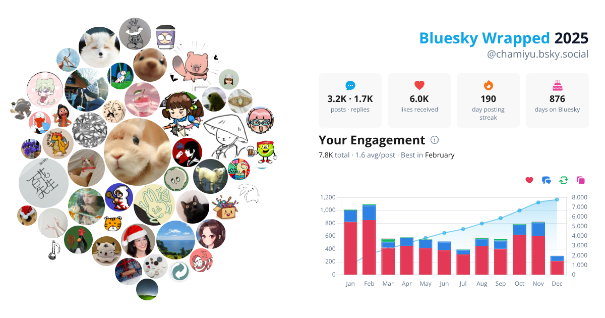 Your Bluesky Wrapped 2025 preview