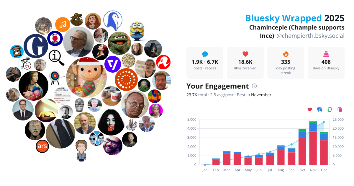 Your Bluesky Wrapped 2025 preview