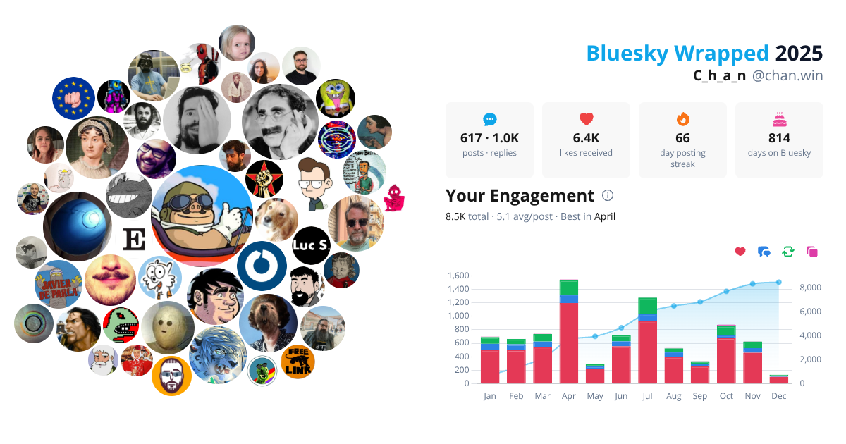 Your Bluesky Wrapped 2025 preview