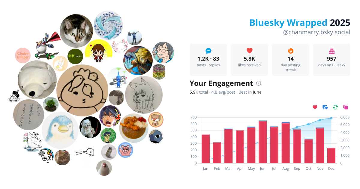 Your Bluesky Wrapped 2025 preview